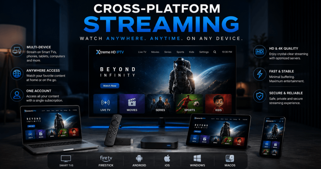 Stream 25K+ live channels and movies instantly with Xtreme HD IPTV in HD and 4K quality.