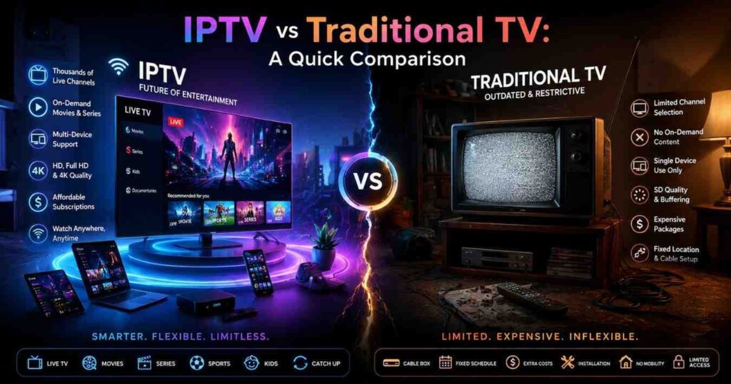 Stream movies, live sports, TV channels, and series with the Best IPTV Services available in 2026.