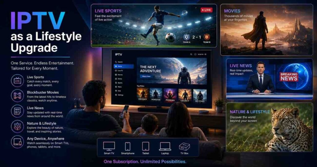 The Best IPTV Service combines affordability, performance, and massive entertainment access in one platform. Enjoy buffer-free streaming, HD & 4K quality, and worldwide live TV channels across all your favorite devices.