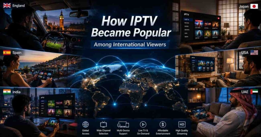 Enjoy modern entertainment with an IPTV Subscription offering live TV, replay features, and HD streaming quality.
