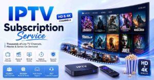 IPTV Subscription Service combines convenience, premium streaming, and endless entertainment in one place. Enjoy movies, live TV, sports, and trending content with crystal-clear quality and a luxurious home viewing experience.