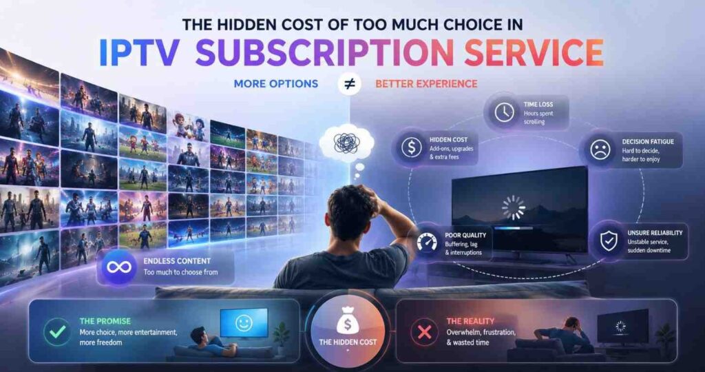 Enjoy the future of home entertainment with IPTV Subscription Service. Access thousands of live channels, movies, and TV shows while creating a relaxed background entertainment culture that fits perfectly into your daily routine.
