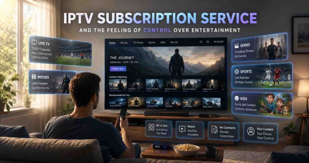 IPTV Subscription Service brings together premium entertainment, flexible streaming, and modern viewing habits. Experience live sports, trending shows, and endless content with high-quality visuals and seamless device compatibility.