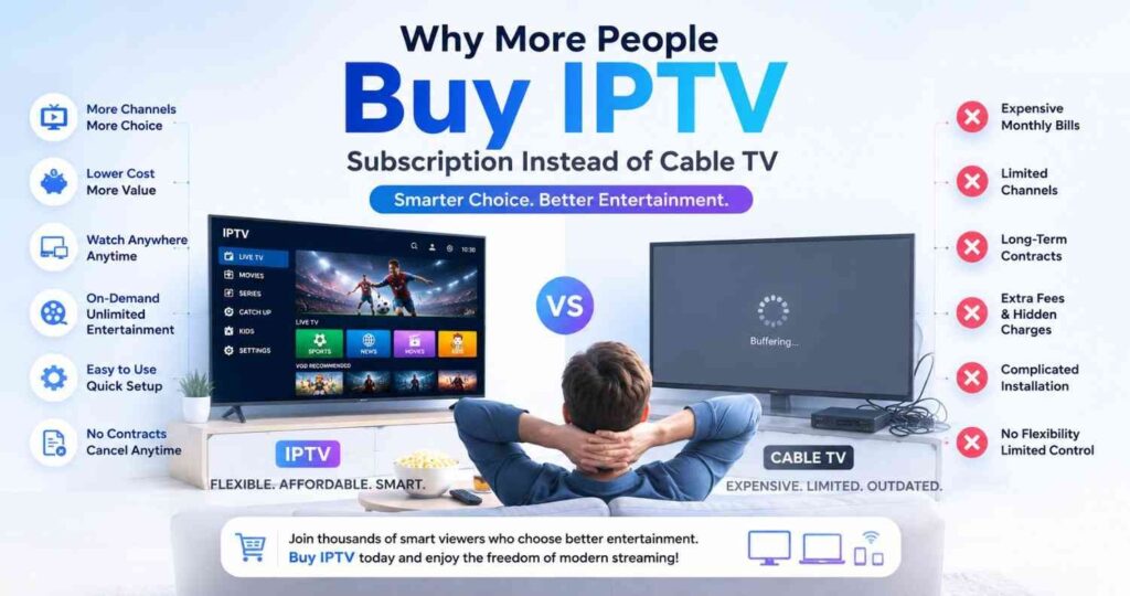 Buy IPTV Subscription for a smarter entertainment setup featuring smooth HD and 4K streaming, optimized viewing, and an enhanced experience on every compatible device.