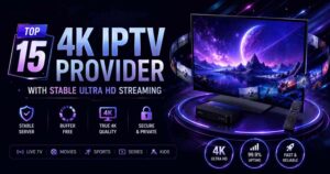 Watch more with 4K IPTV and enjoy live TV, blockbuster movies, sports events, and TV series in stunning Ultra HD resolution.