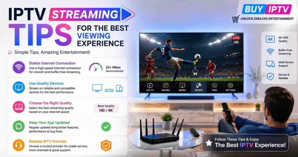 Buy IPTV for a premium streaming experience with practical setup tips, reliable performance, vivid picture quality, and entertainment without interruptions.